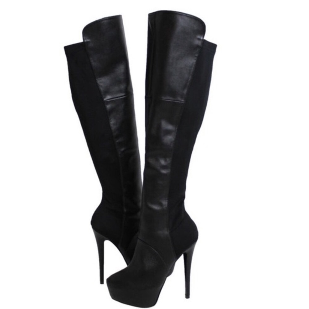Steve Madden Black Neley OTK boots